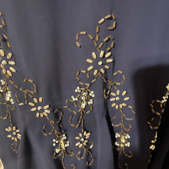 SL Fashions Navy Cocktail Dress Size 14 - Picture 3 of 6